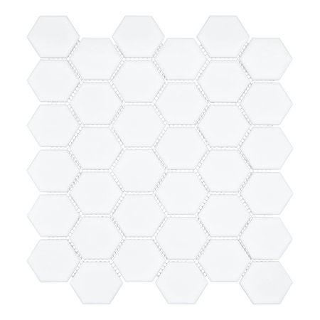 Andova Tiles Stylish- Rad 2 in. x 2 in. Straight Edge Porcelain Honeycomb Wall & Floor Tile Andova Tiles